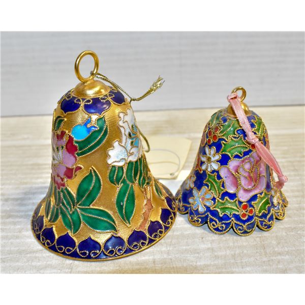 CLOISONNE ENAMEL INLAID BELLS SET