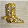 Image 1 : RHINESTONE COWBOY BOOT BROOCH