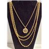 Image 1 : VINTAGE GOLDTONE MULTI LAYER NECKLACE WITH LOCKET