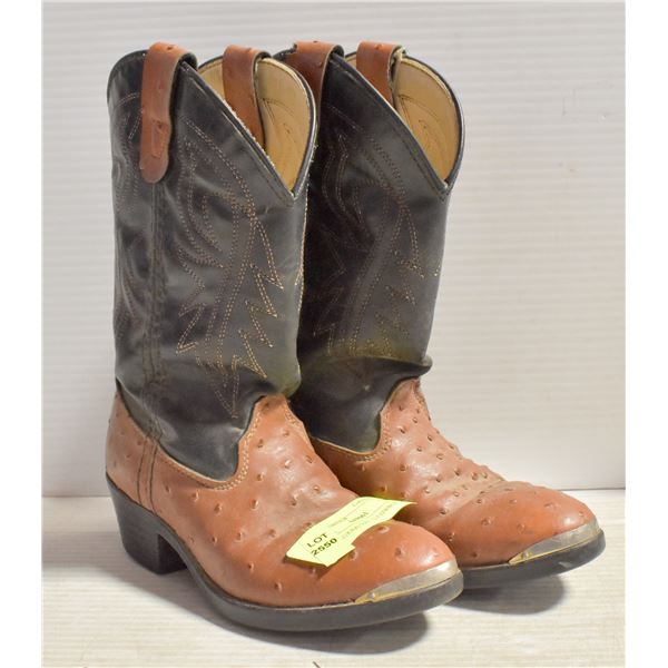 TEXAS KIDS SIZE 12 COWBOY BOOTS