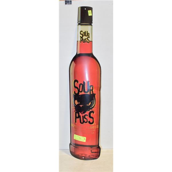 MAN CAVE SOUR PUSS LARGE METAL SIGN