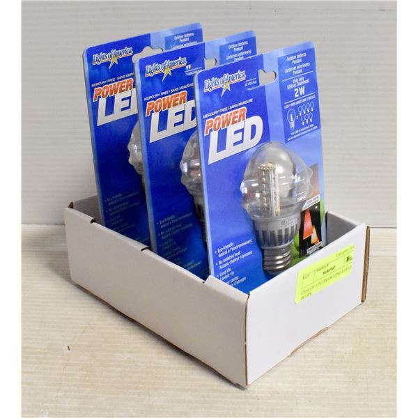 CASE OF 3 OUTDOOR LONG LIFE LED BULBS