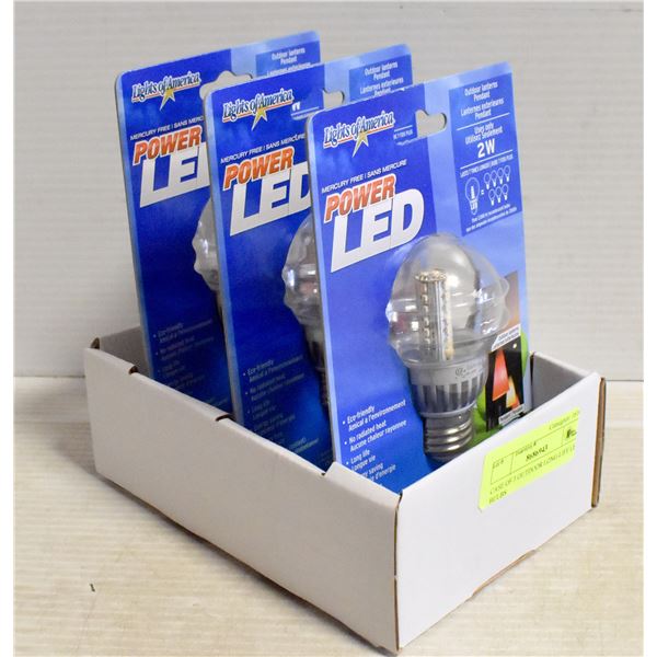 CASE OF 3 OUTDOOR LONG LIFE LED BULBS
