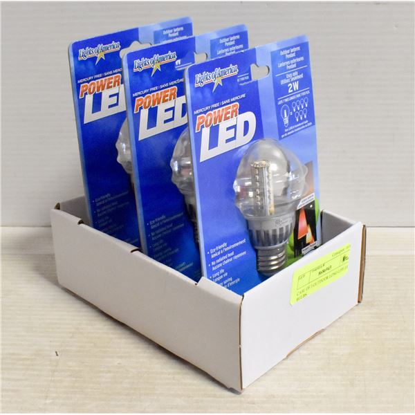 CASE OF 3 OUTDOOR LONG-LIFE LED BULBS