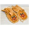 Image 1 : ANTIQUE BRAIN TANNED SIOUX WRAPAROUND BEADED MOCS