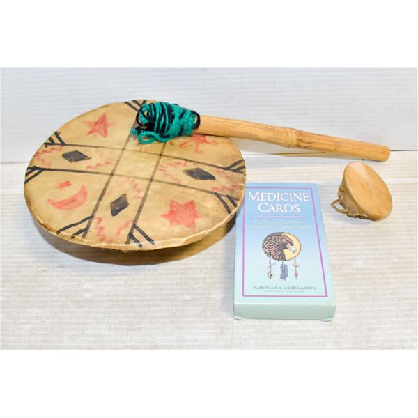 MEDICINE TAROT CARDS, HAND DRUM, TOM,&MINI DRUM