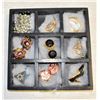Image 1 : LOT OF VINTAGE BROOCHES AND EARRINGS IN DISPLAY