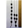 Image 1 : 13)  SET OF 925 STAMPED OVAL BLACK ONYX 8" BRACEL