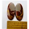 Image 1 : 9) LOT OF 2 MATCHED OVAL NATURAL NOREENA JASPER