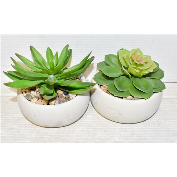 PAIR OF FAUX PLANTS