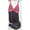 Image 1 : NEW REPACK 2XL TWO PIECE SWIMWEAR SET, BLACK/PINK