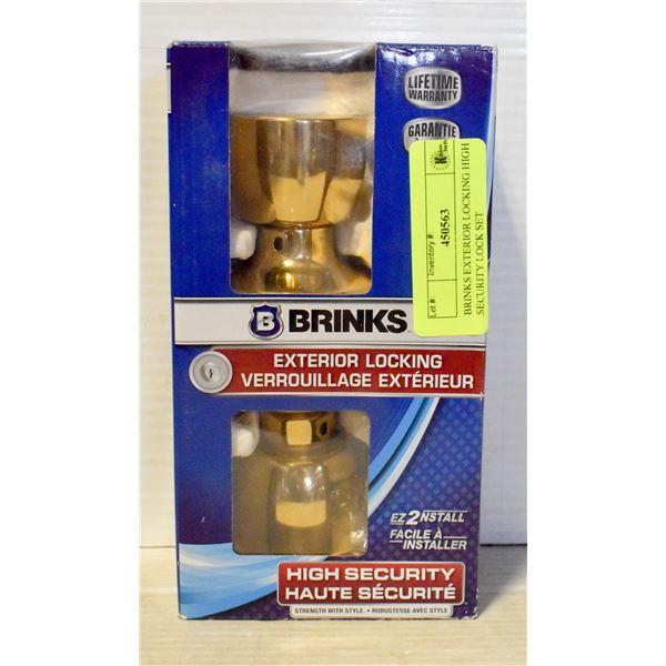 BRINKS EXTERIOR LOCKING HIGH SECURITY LOCK SET