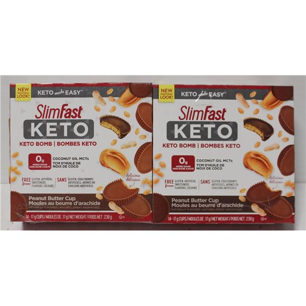 2PK SLIMFAST KETO BOMB PEANUT BUTTER CUP 14 17GRAM