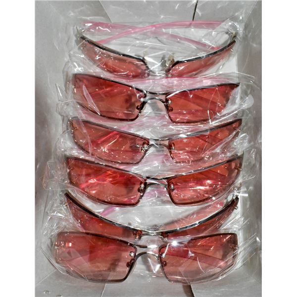 PINK/CHROME 100% UV PROTECTED DESIGNER SUNGLASSES