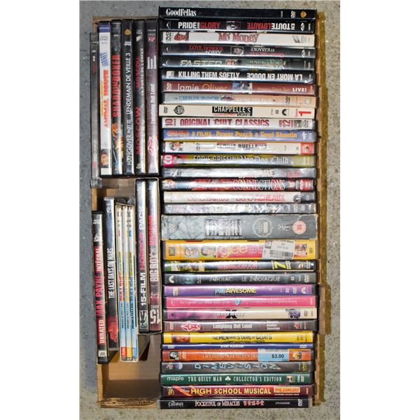 FLAT OF ASSORTED DVD MOVIES, 42