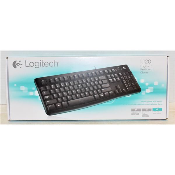 LOGITECH COMPUTER KEYBOARD K120 PLUG & PLAY: NEW