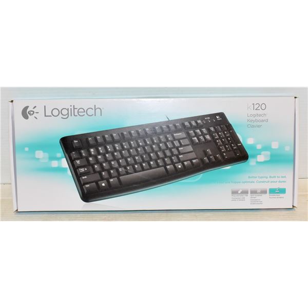LOGITECH COMPUTER KEYBOARD K120 PLUG & PLAY: NEW