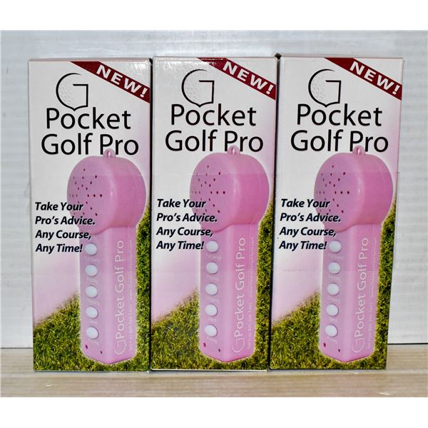 NEW POCKET GOLF PRO GOLF TIP RECORDER – 3 PACK