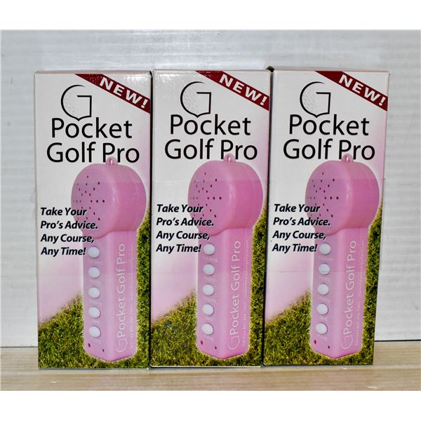 NEW POCKET GOLF PRO GOLF TIP RECORDER – 3 PACK