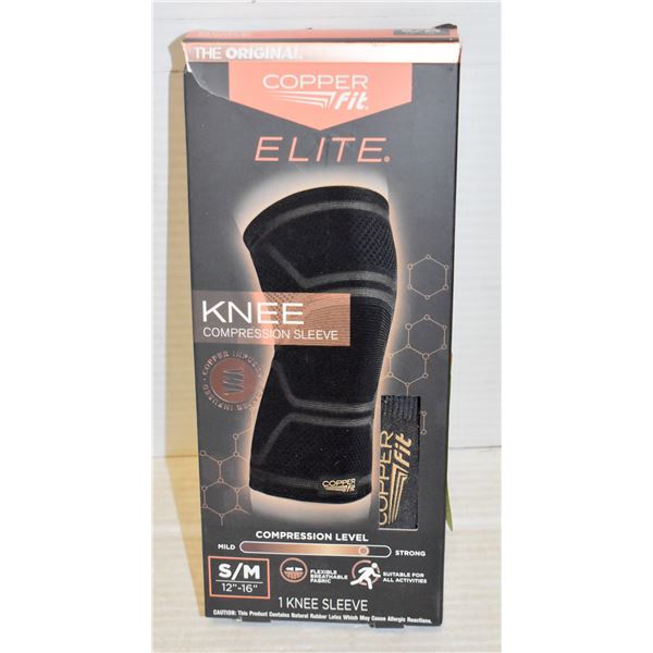 NEW COPPER FIT ELITE KNEE COMPRESSION SLEEVE S M