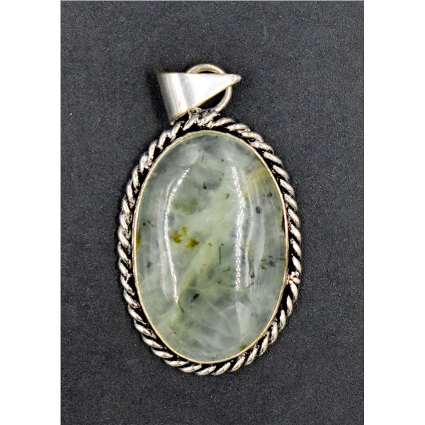 #26-NATURAL PREHNITE PENDANT