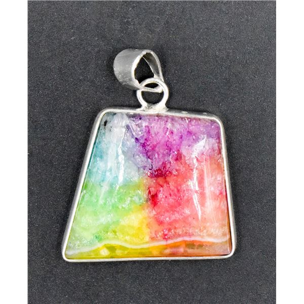 #6-NATURAL RAINBOW SOLAR QUARTZ PENDANT