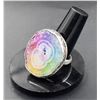 Image 1 : #54-NATURAL RAINBOW SOLAR QUARTZ RING /SIZE 9