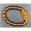 Image 1 : #70-YELLOW OBSIDIAN BEAD  BRACELET 10MM/8"
