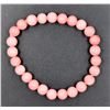 Image 1 : #91-NATURAL RHODOCHROSITE BEAD BRACELET 8MM/7.5"