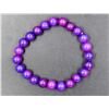 Image 1 : #102-NATURAL PURPLE SIGILLATE BEAD BRACELET 8MM/7.