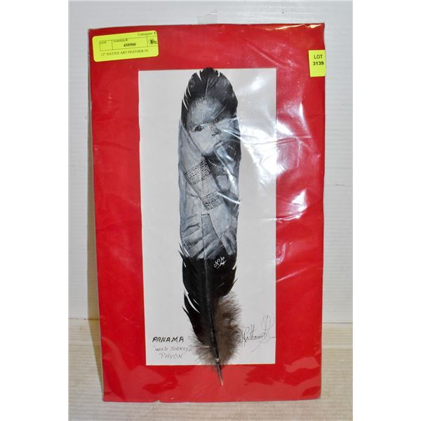 13" NATIVE ART FEATHER IN