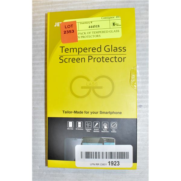 NEW 2 PACK OF TEMPERED GLASS SCREEN PROTECTORS