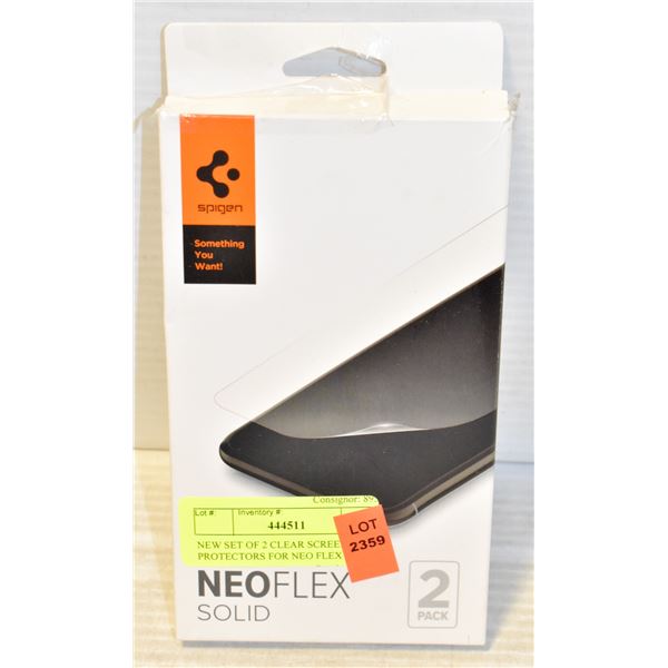 NEW SET OF 2 CLEAR SCREEN PROTECTORS FOR NEO FLEX