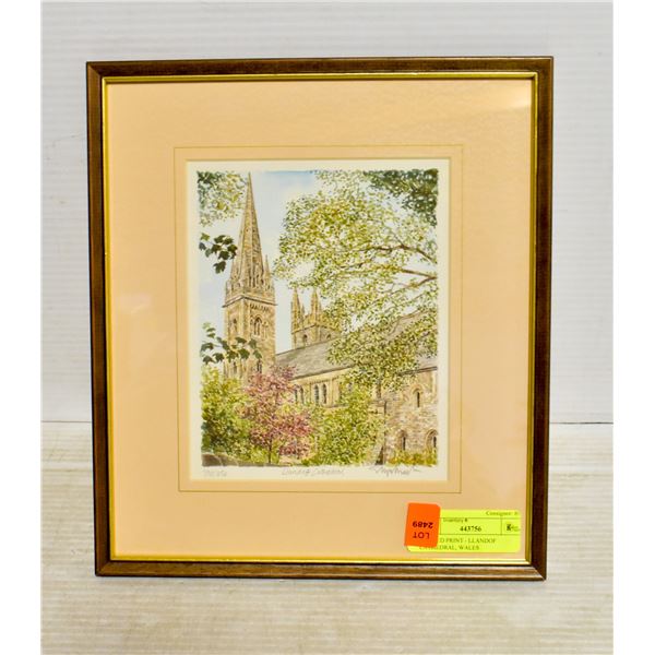 FRAMED PRINT - LLANDOF CATHEDRAL, WALES
