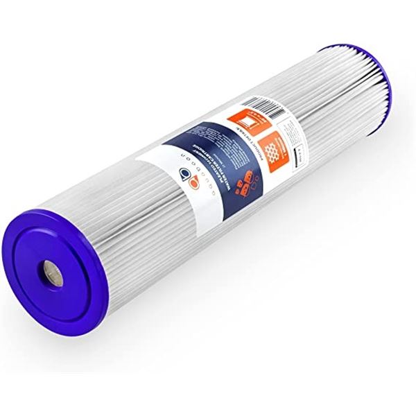 NEW 2 PACK OF AQUABOON 1 MICRON 20" X 4.5" PLEATED