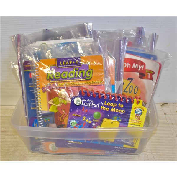 BIN OF 14 LEAP PAD LEAP