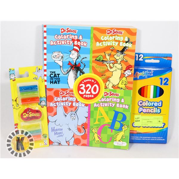 NEW DR. SUESS COLORING/ACTIVITY BOOK. 4 BOOKS IN