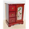 Image 1 : NEW IN BOX CHERRY FINISH WOODEN JEWELRY BOX