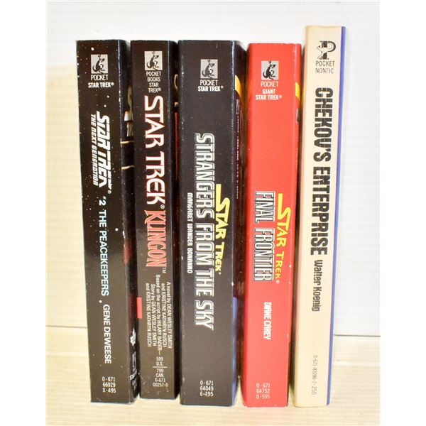STAR TREK NOVELS (5) 3 ARE FIRST PRINTING -