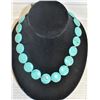 Image 1 : TURQUOISE AND STERLING NECKLACE 18" -MISSING STONE