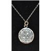 Image 1 : 17" SILVER NECKLACE MAYAN CALENDER
