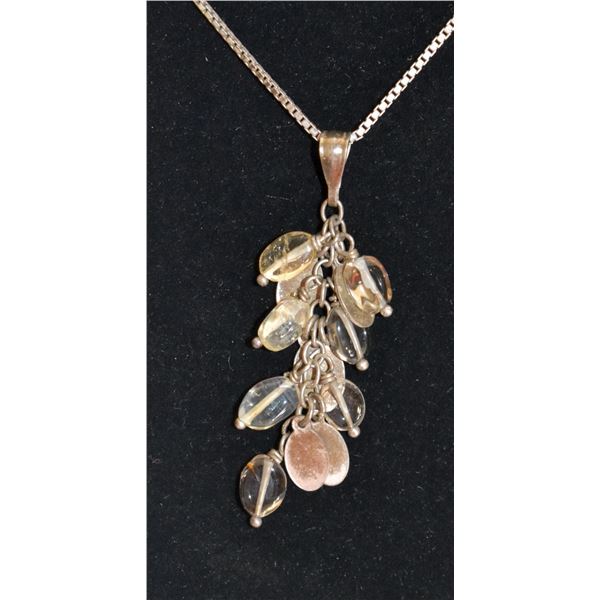 17" SILVER BOXLINK CHAIN PENDANT