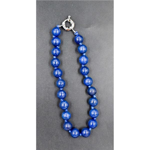#163-NATURAL BLUE LAPIZ LAZULI BRACELET