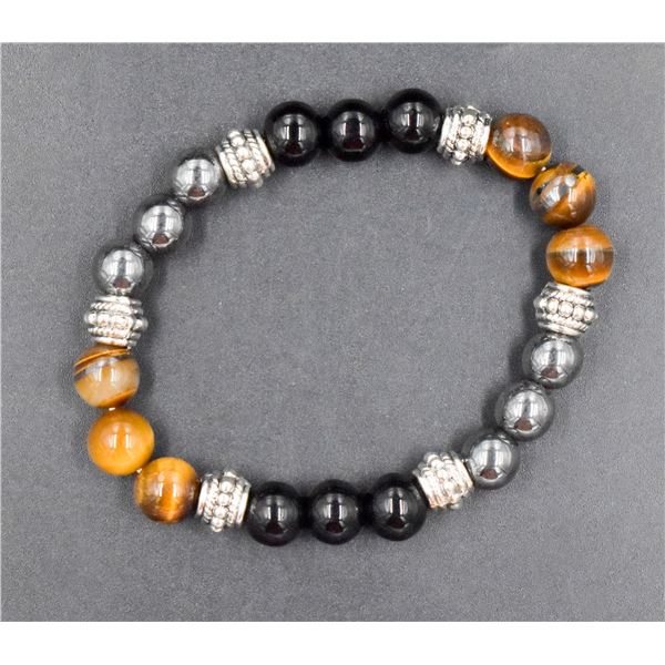 #168-TIGER EYE&MAGNETIC&HERMATITE BRACELET