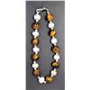 Image 1 : #154- FRESH WATER PEARL& TIGER EYE  BRACELET