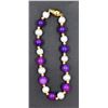 Image 1 : #155- FRESH WATER PEARL& PURPLE  SUGILITE  BRACELE
