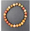 Image 1 : #87-NATURAL RED TURQUOISE BEAD BRACELET 8MM/7.5"