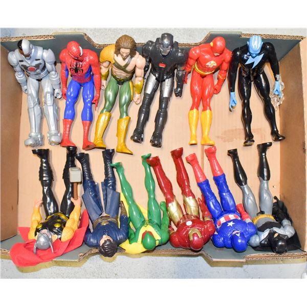 FLAT OF SUPER HERO ACTION FIGURES