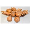 Image 1 : HAND CARVED WOODEN TRAY OF FRUIT/HAWAIIAN ORIGIN