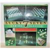 Image 1 : LUCKY 7 - SEVEN CLASIC GAMES SET WITH TWO BEVELED